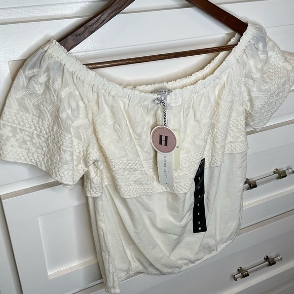 Lucky brand cream off the shoulder sweet little top. Brand New with tags! - Picture 6 of 8